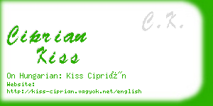 ciprian kiss business card